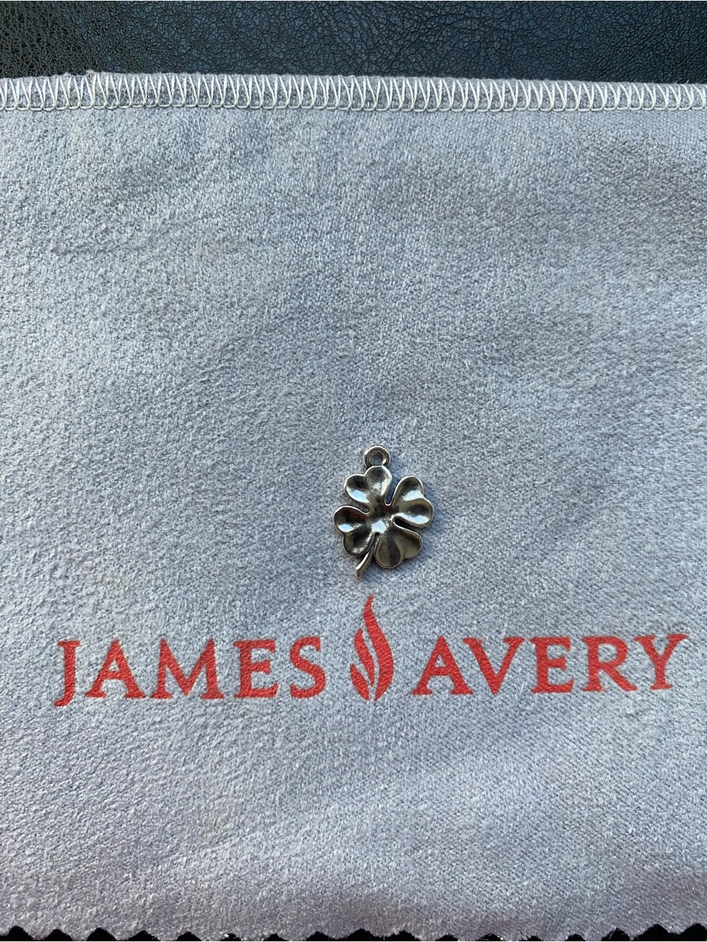 James Avery Silver Four-Leaf Clover Pendant Charm